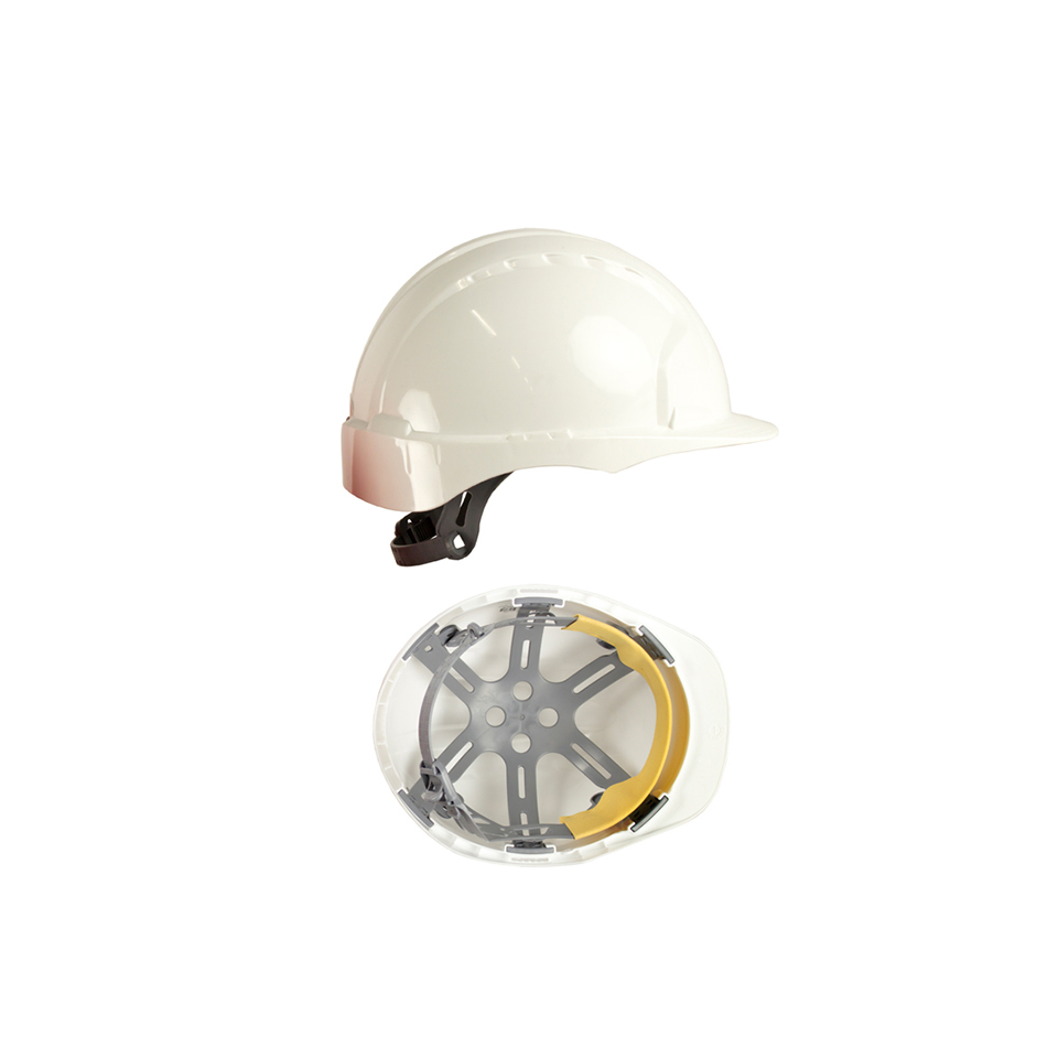 SG03104 Safety helmets For optimal protection of the head, a safety helmet should be adjusted to the size of the head of the user. The usefulness of the helmet duration is determined by, among others, cold, heat, chemicals, sunlight and incorrect use.